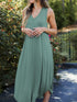 Full Size V-Neck Midi Tank Dress - Odaingerous